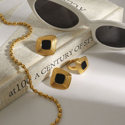 Jaia Square Stud Earrings