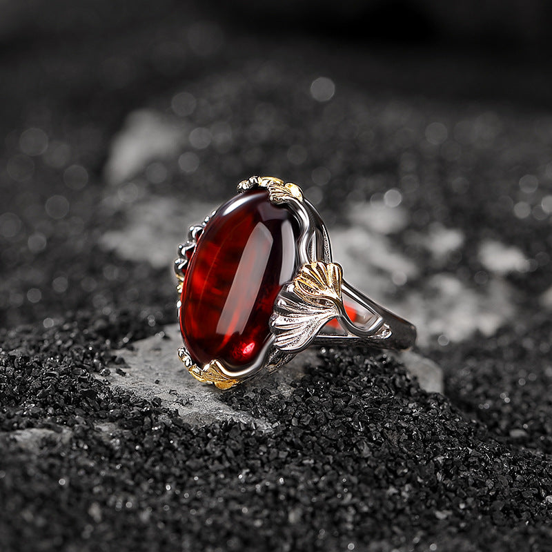 Millie Garnet Embellished Statement Ring