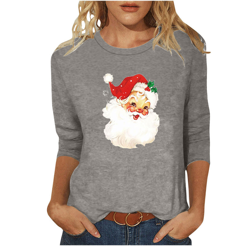 Women's Sweatshirt with Festive Christmas Motif