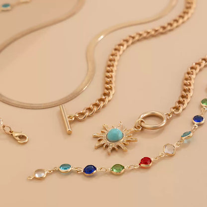 Regina Layered Lariat Necklace Set