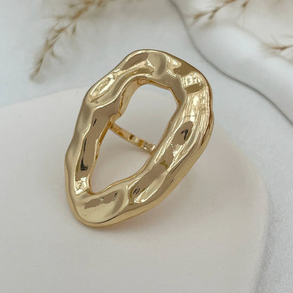 Ameena Geometric Petal Ring