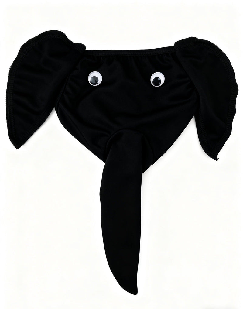 Men's Fancy Reindeer Velvet Thong with Elastic Waistband