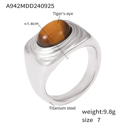 Kaelyn Titanium Tiger Eye Ring