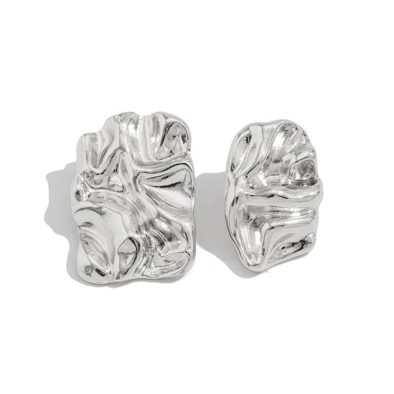 Aliyanna Asymmetric Pleated Earrings