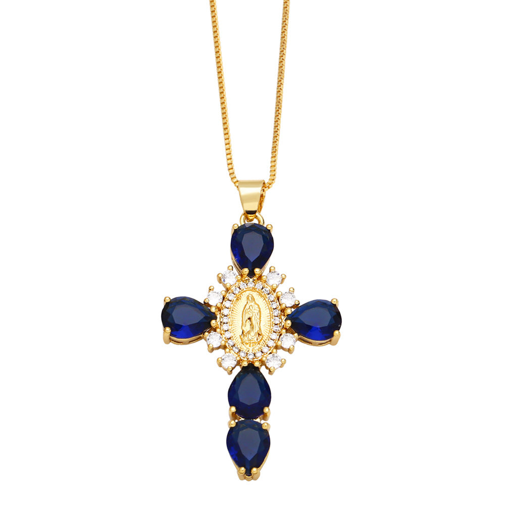 Ianna Madonna Cross Necklace