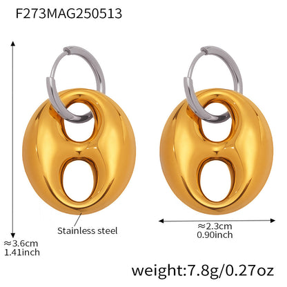 Lorelei Polished Coffee Bean Earrings