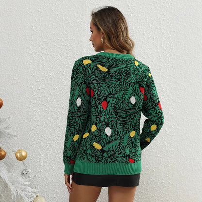 Women's Coated Sweater with Festive Motif R&B