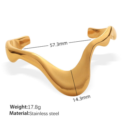 Evianna Gold Geometric Statement Cuff