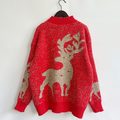 Christmas Knit Sweater with Festive Motif