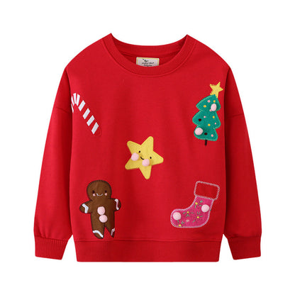 Kids' Sweatshirt with Festive Christmas Design