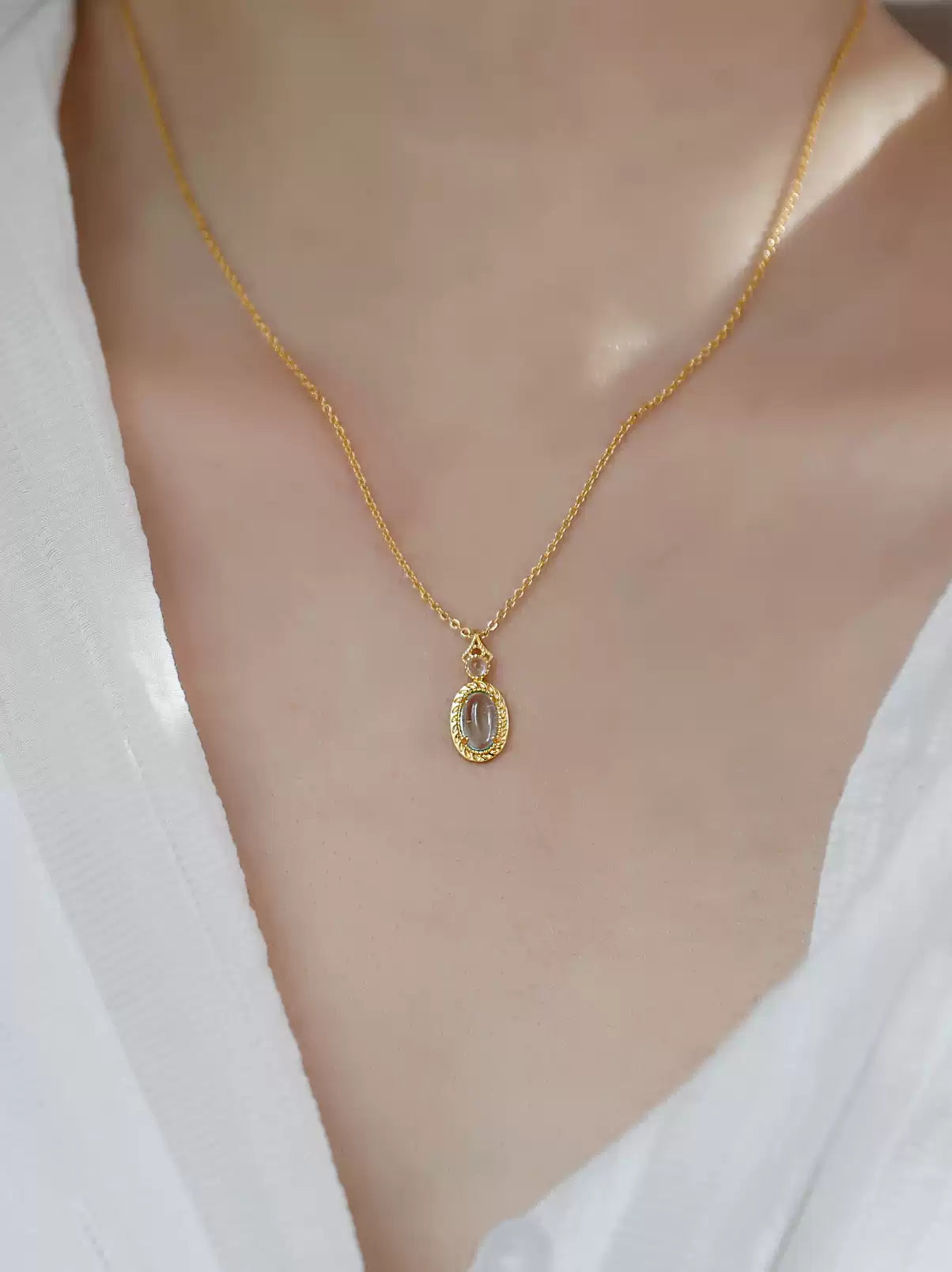 Callie Blue Topaz Silver Necklace