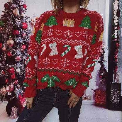 Women's Christmas Sweater with Festive Christmas Design R&B