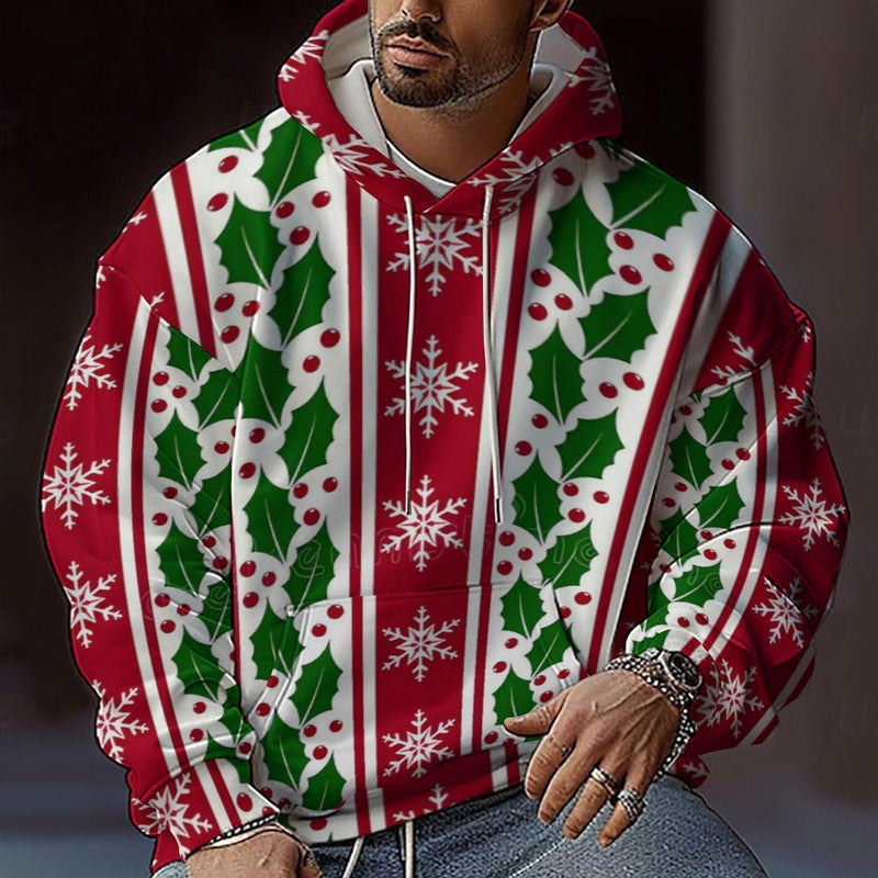 Men's Christmas Hoodie with Colorful Graphic Design and Comfortable Fit