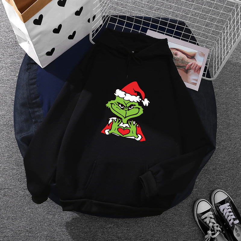 Unisex Hoodie with Soft Fleece Lining, Kangaroo Pocket and Eye-Catching Christmas Comic Print