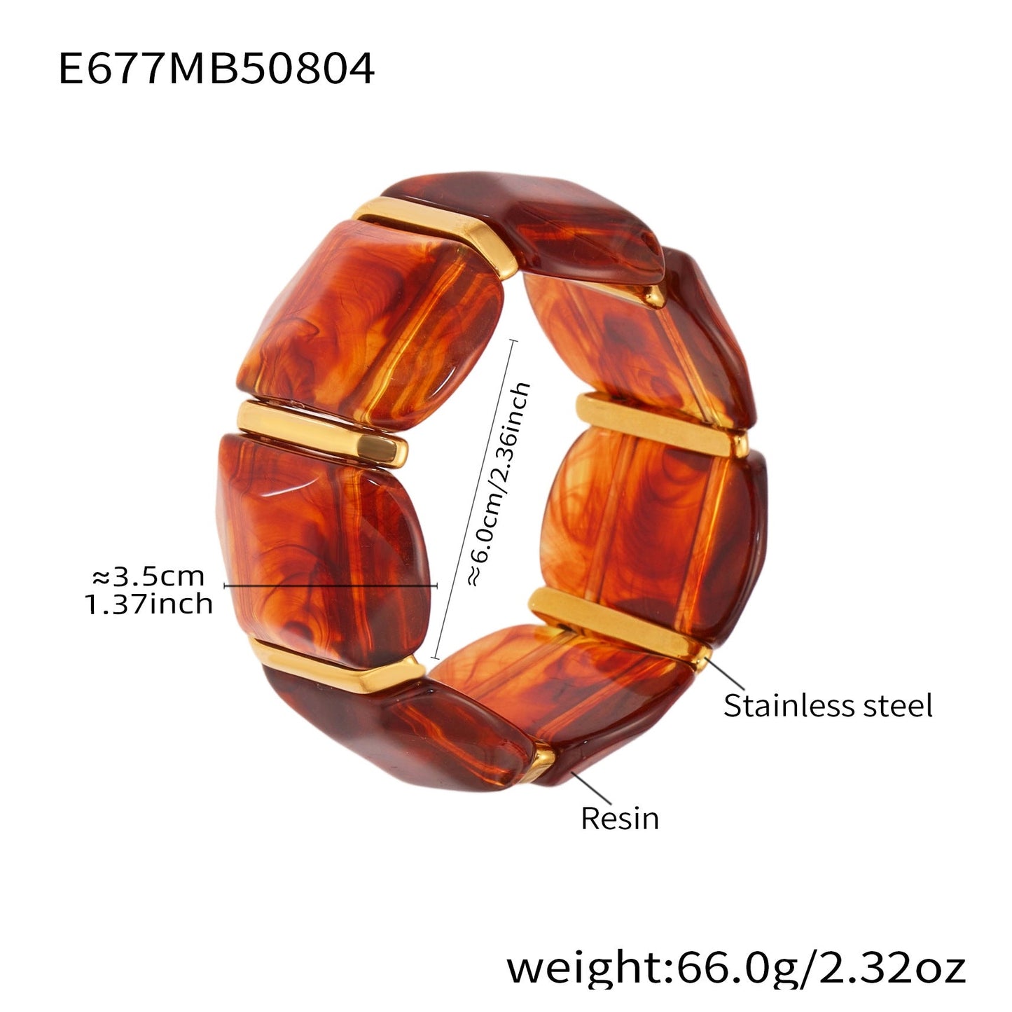 Alianny Irregular Resin Bracelet