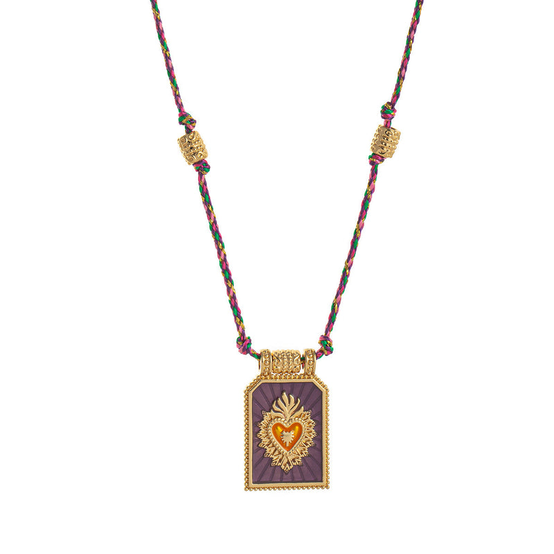 Color Cord Pendant Necklace