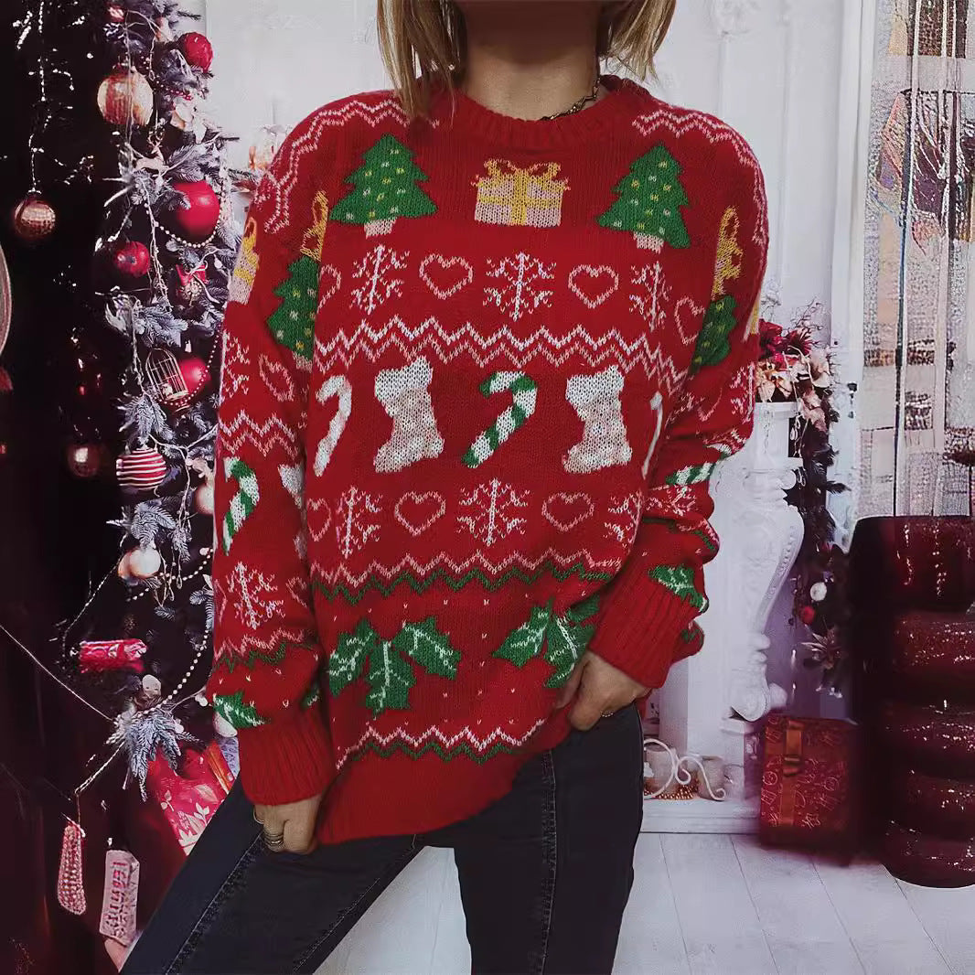 Women's Christmas Sweater with Festive Christmas Design R&B