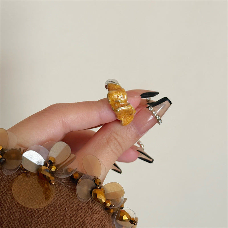 Kelsy Enamel Heart Open Ring