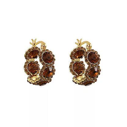 Aza Gold-plated Rhinestone Earrings