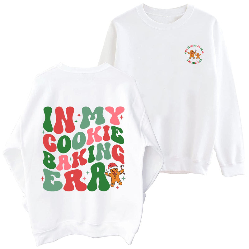 Women's Casual Sweater with Christmas Motif