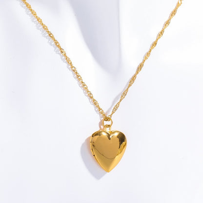 Butterfly Shell Locket Necklace