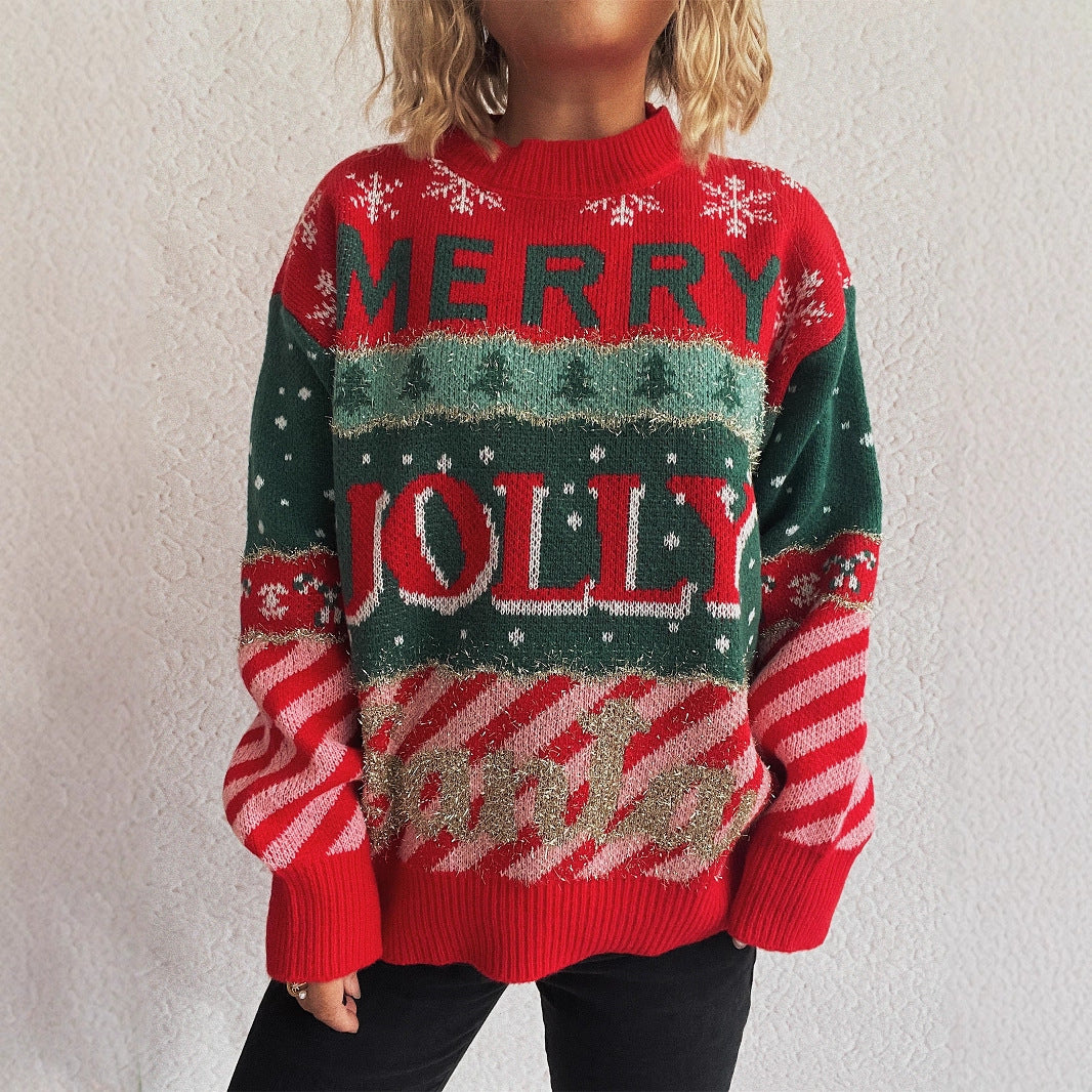Women's Christmas Sweater with Distinctive Motif and Cozy Cut R&B
