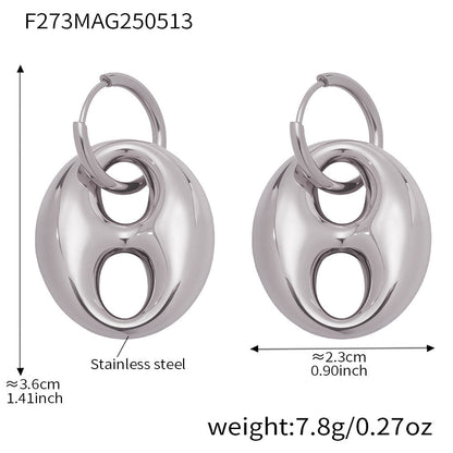 Lorelei Polished Coffee Bean Earrings