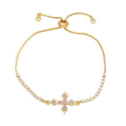 Eleonor Zircon Cross Bracelet
