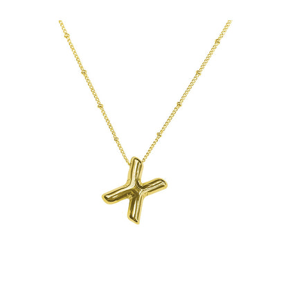 Aiyanah Glossy Bubble Letter Necklace
