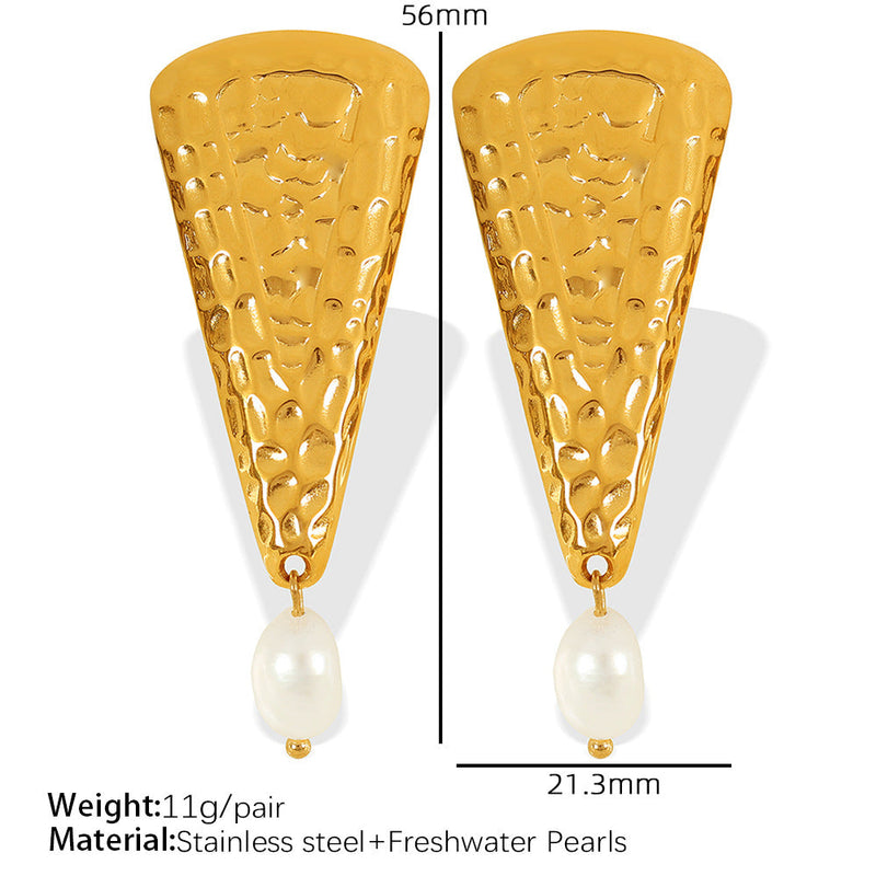 Emmarie Gold Pearl Drop Earrings