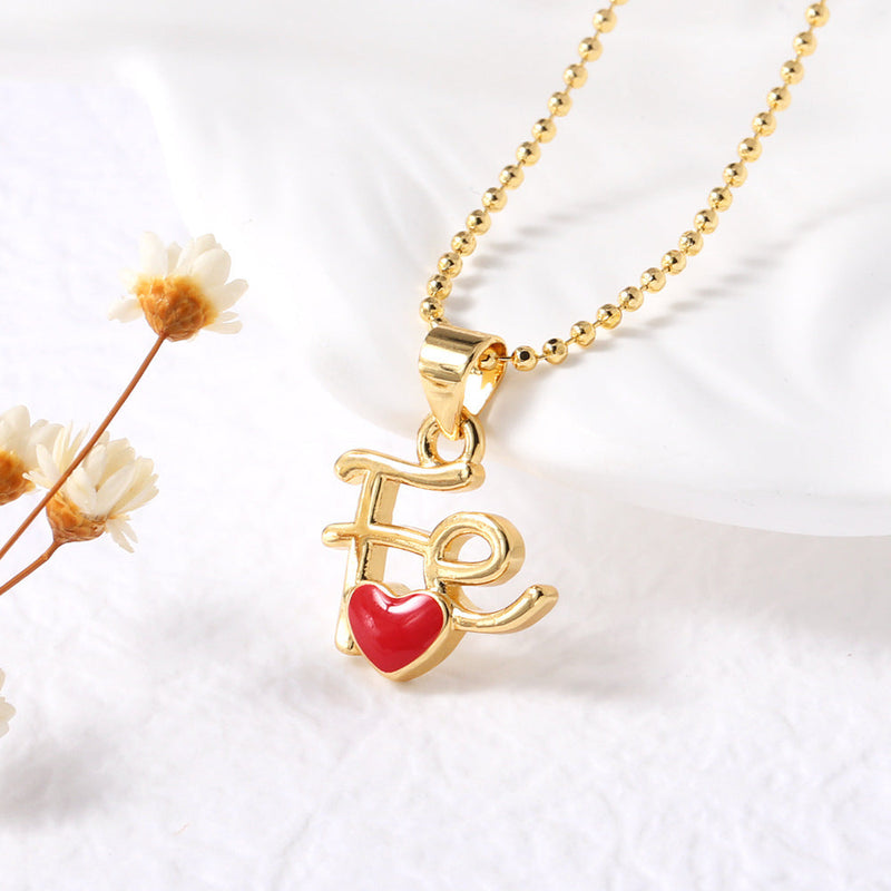 Keaton Enamel Heart Pendant Necklace