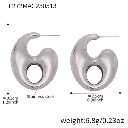 Lorelei Polished Coffee Bean Earrings