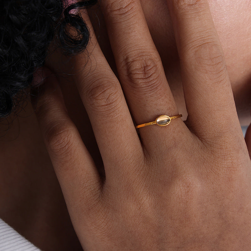 Karena Adjustable Gemstone Ring