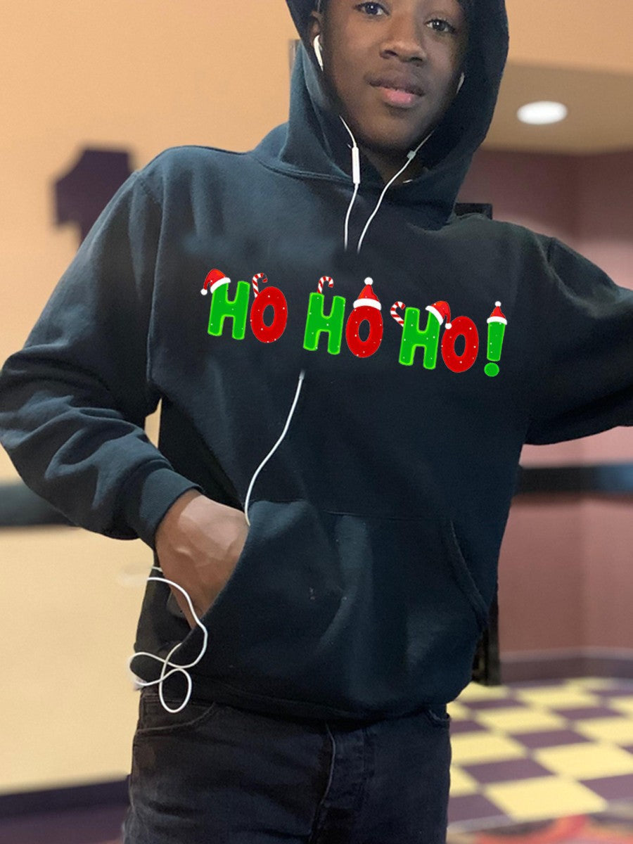 Men's Hoodie with Festive Lettering