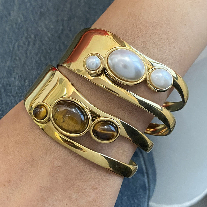 Vivienne Gemstone Cuff Bracelet