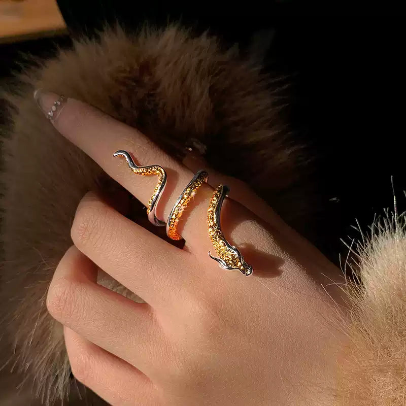 Dragon Silver-gold Adjustable Ring