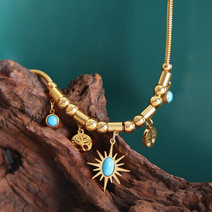 Miya Turquoise Charm Necklace