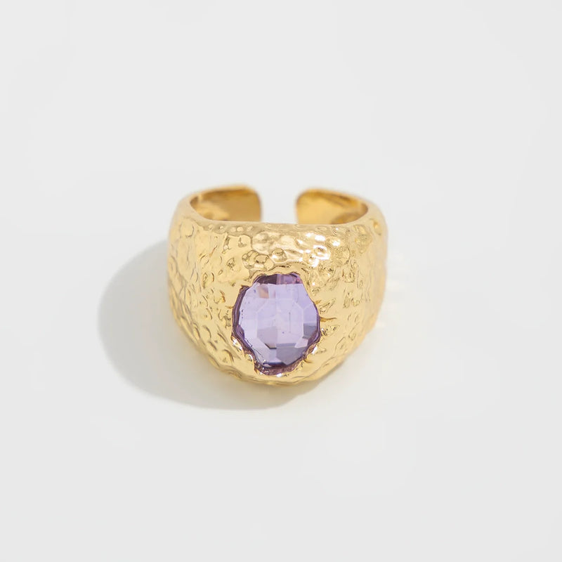 Kaleena Gemstone Open Ring