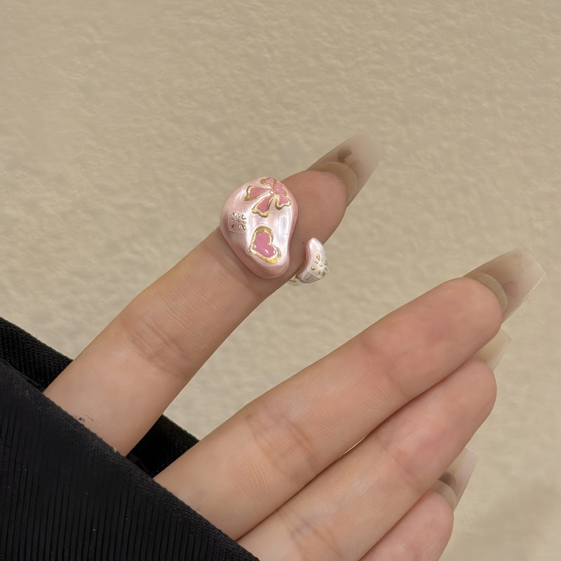 Zendaya Cat Bowknot Enamel Ring