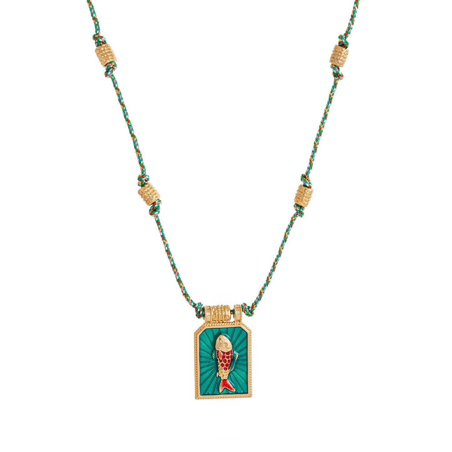 Color Cord Pendant Necklace