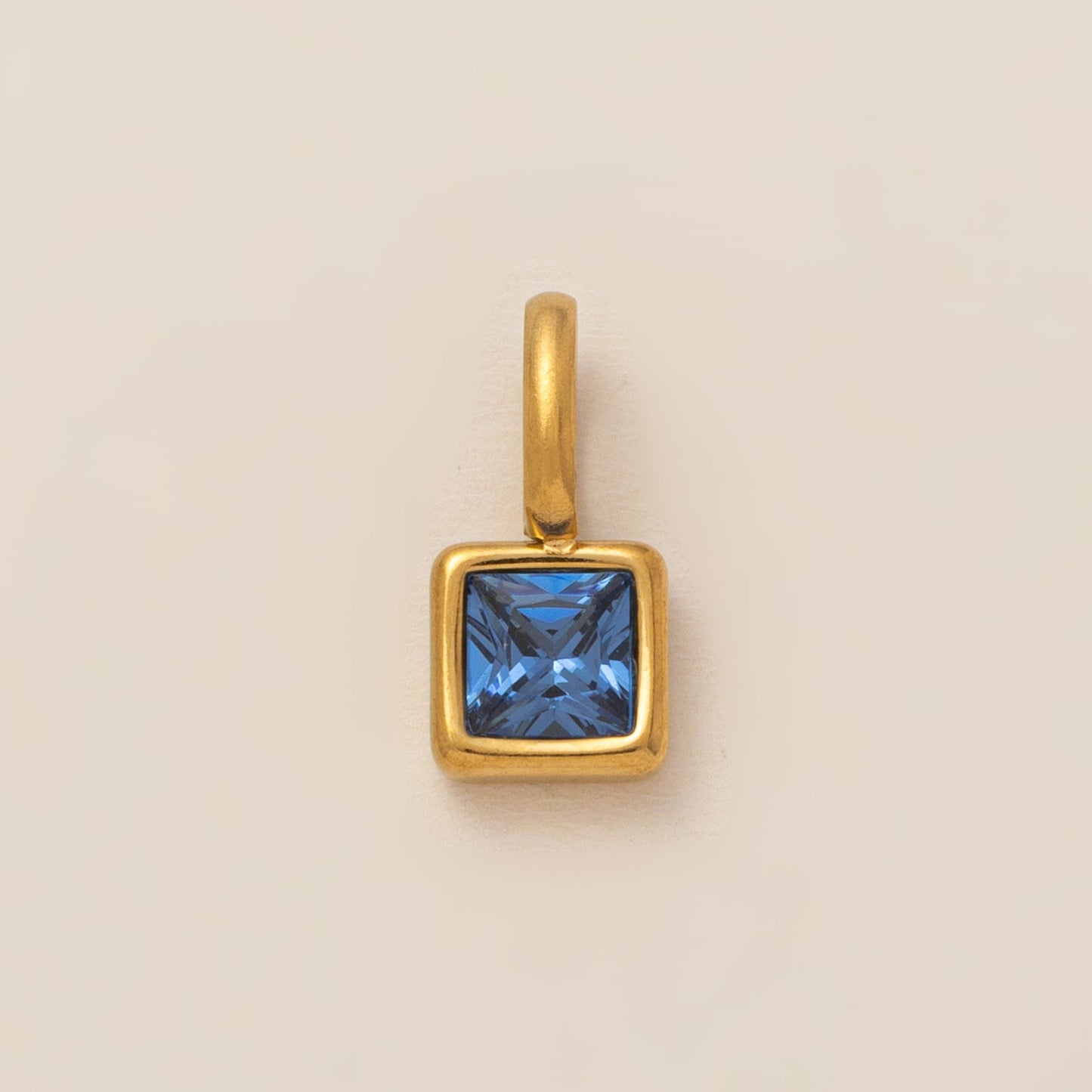 Lotus Birthstone Cube Necklace
