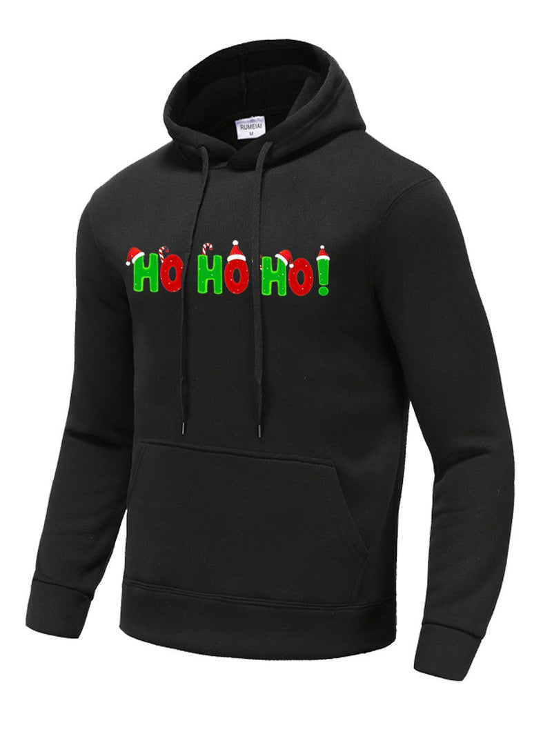 Men's Hoodie with Festive Lettering