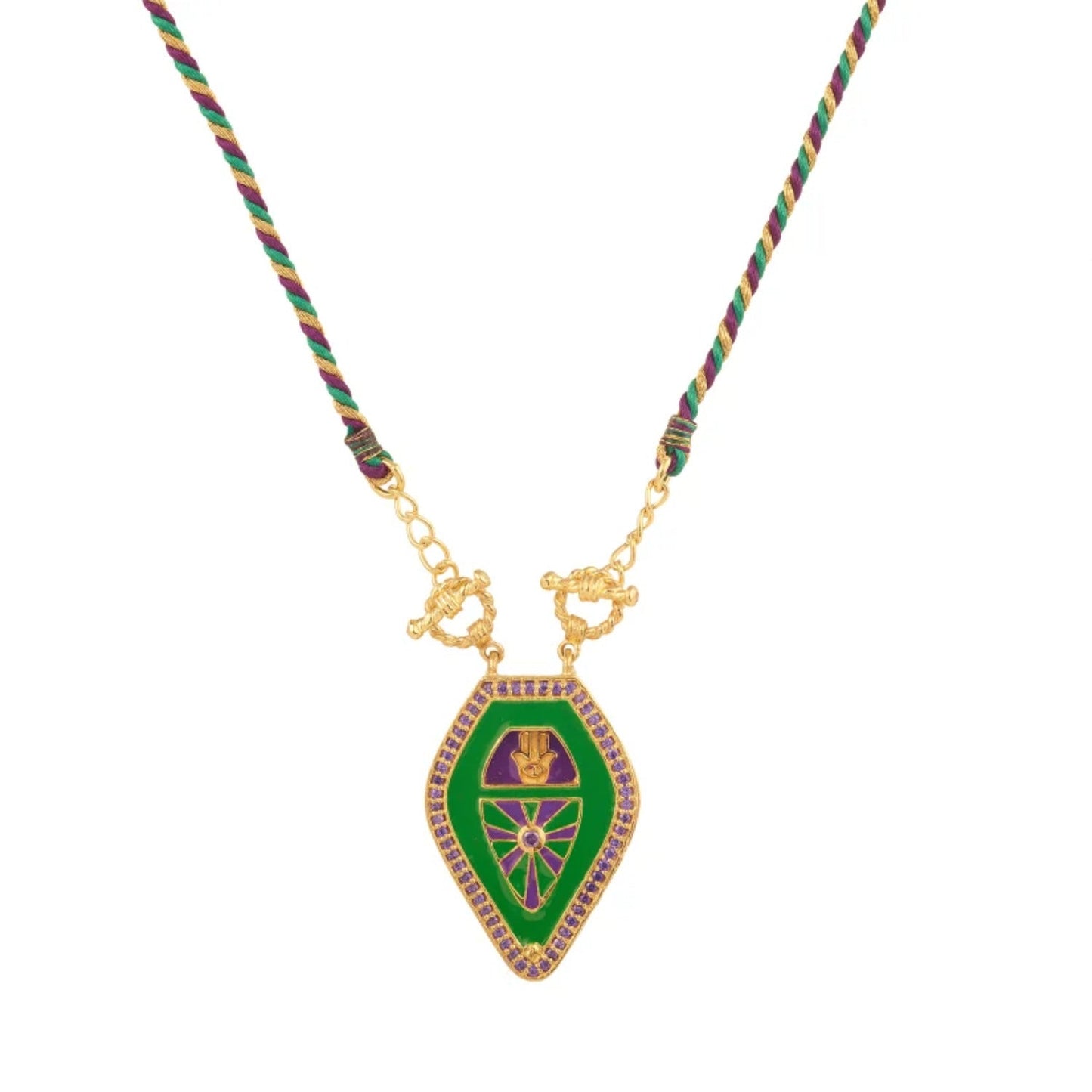 Color Cord Pendant Necklace
