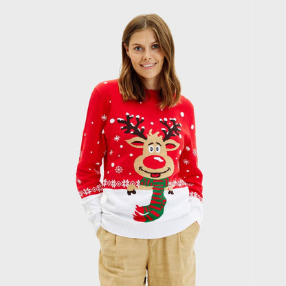 Rudolph's Christmas Sweater Red Women's
