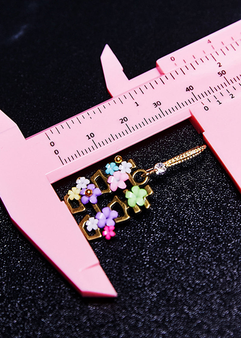 Original Design Flower Xi Copper Wedding Drop Earrings