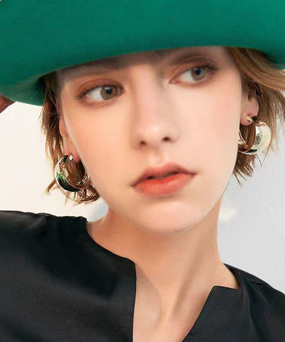 Original Design Simple Style Metal Hoop Earrings