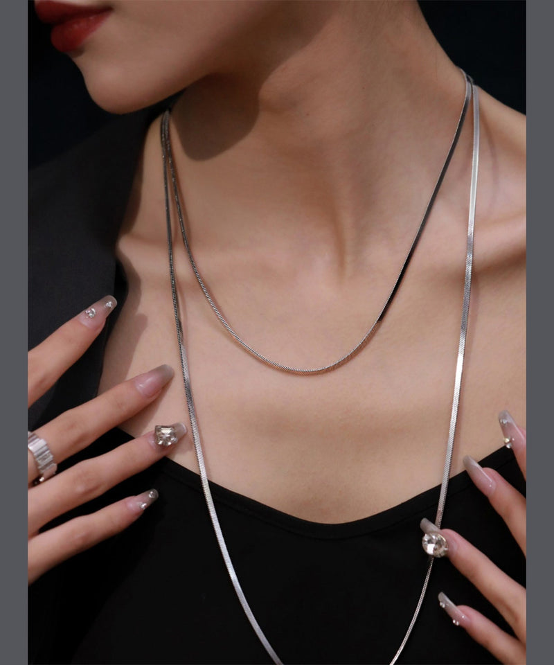 Original Design Sterling Silver Layered Necklace Po068