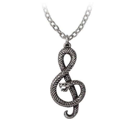 Playing the Devil's Tune Musical Snake Pendant by Alchemy Gothic