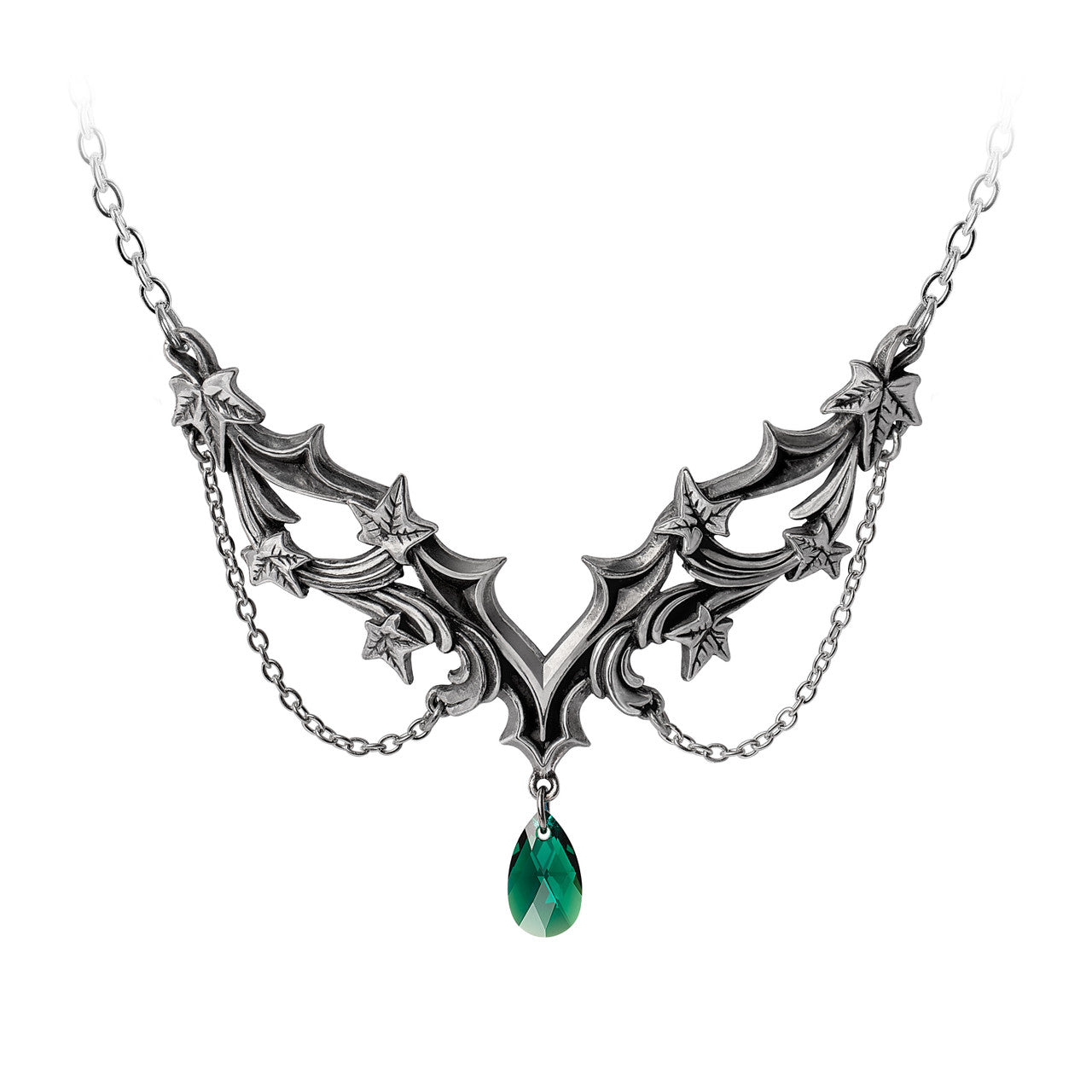 Churchyard Green Crystal Choker Necklace by Alchemy Gothic