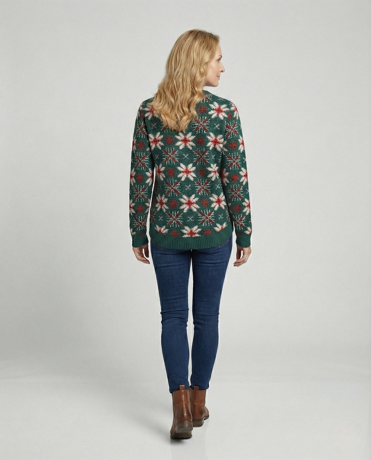 Christmas Sweater with Festive 3D Embroidery - Ideal for the Holidays, Parties & Winter